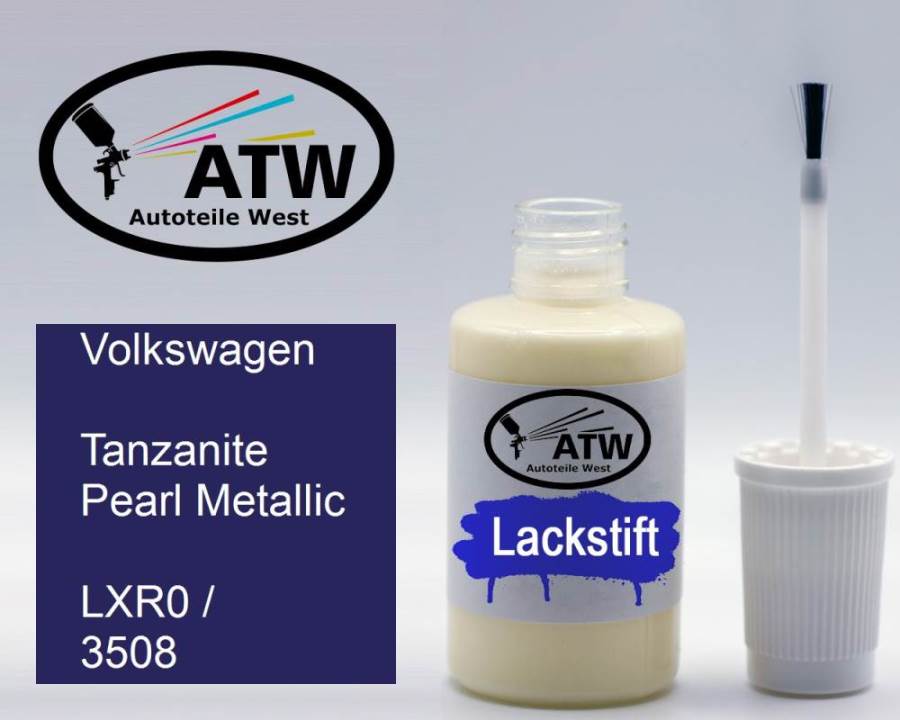 Volkswagen, Tanzanite Pearl Metallic, LXR0 / 3508: 20ml Lackstift, von ATW Autoteile West.